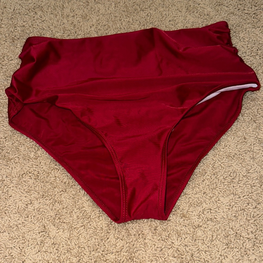 High waisted swim bottoms